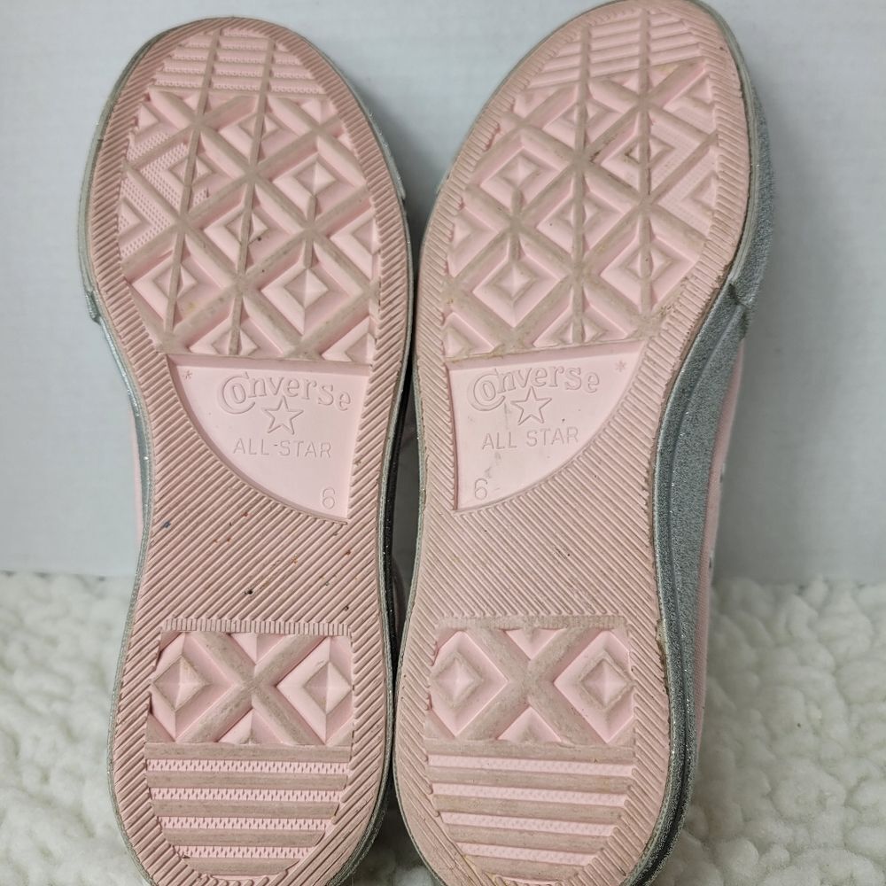 Converse All Star × Miley Cyrus Shoes Womens Size 8 Platform Pink Glitter - Picture 9 of 10